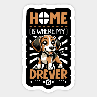 Home is with my Swedish Dachsbracke Sticker